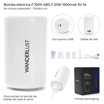 Venta por Mayor y Catalogo Bomba Electrica Para Mochila De Compresion Wanderlust