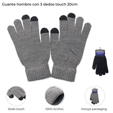 Guantes Adulto Con 3 Dedos Touch Wanderlust