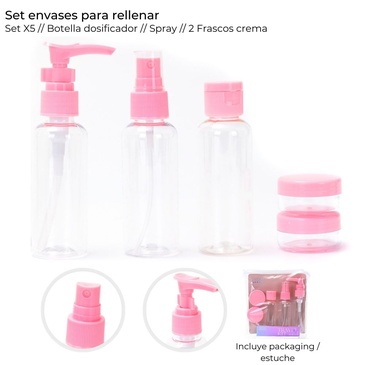 Set De Envases Para Rellenar x 5 Unid. - Skora