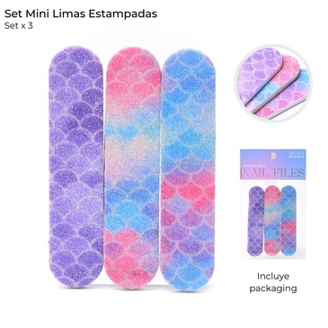 Set Mini Limas Estampadas x 3 Unid. Skora