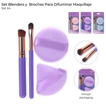 Set Blenders y Brocha Para Difuminar  Skora