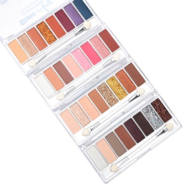 Sombras Para Ojos Cristal x 8 Tonos Con Aplicador  - Skora