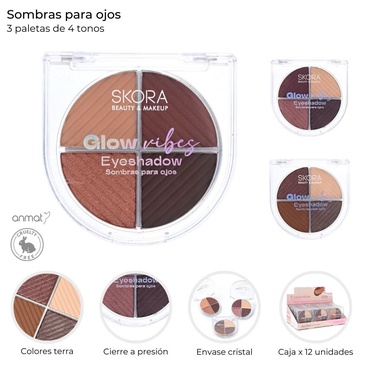 Venta por Mayor y Catalogo Sombras Para Ojos Combinadas  Skora