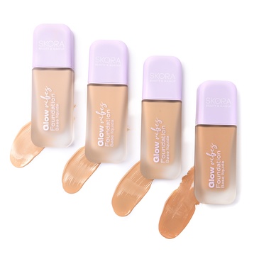 Base De Maquillaje Fluida Envase De Vidrio Con Difusor  - Skora