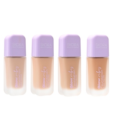 Base De Maquillaje Fluida Envase De Vidrio Con Difusor  - Skora