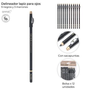 Venta por Mayor y Catalogo Delineador Lapiz para ojos con Sacapuntas Skora