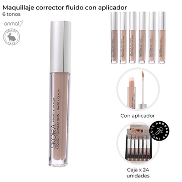 Venta por Mayor y Catalogo Maquillaje Fluido Con Aplicador Skora