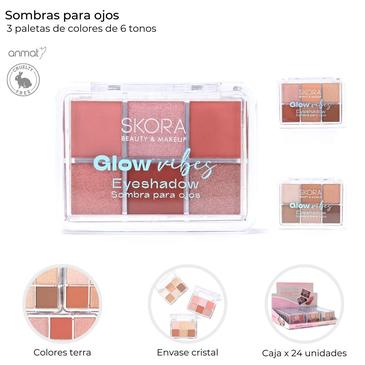 Venta por Mayor y Catalogo Sombras Para Ojos Combinadas x 6 Tonos  Skora