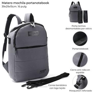 Mochila Matera Portanotebook 16 