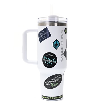 Vaso Termico Con Bombilla 1200ml  Incluye Stickers - Wanderlust