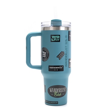 Vaso Termico Con Bombilla 1200ml  Incluye Stickers - Wanderlust