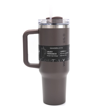 Vaso Termico Con Bombilla 1200ml  Incluye Stickers - Wanderlust