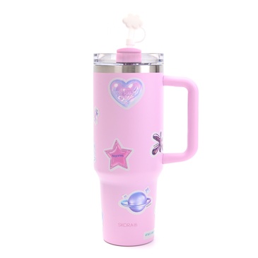 Vaso Termico Con Bombilla y Tapon Nube 1200ML - Skora