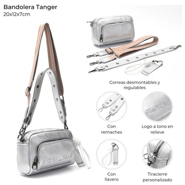 Bandolera/ Cartera Tanger Con LLavero Skora