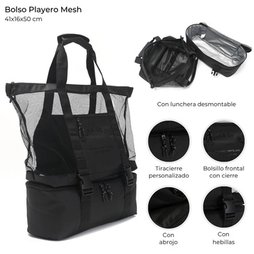 Bolso Playero Con Lunchera Desmontable  Skora
