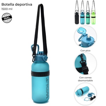 Botella Deportiva Antideslizante 1500ML Wanderlust