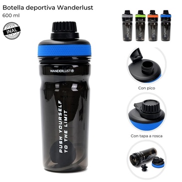 Botella Deportiva Con Mezclador 600ML Wanderlust