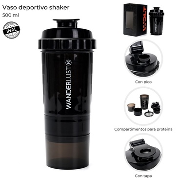 Vaso Deportivo Shaker 500ML Wanderlust