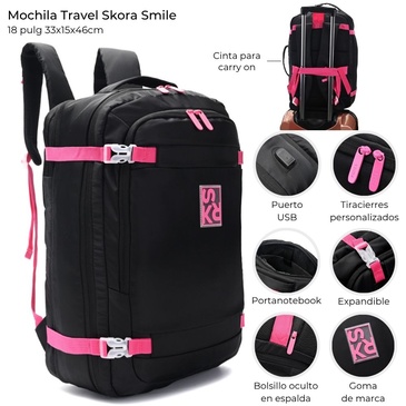 Mochila Travel Smile 18