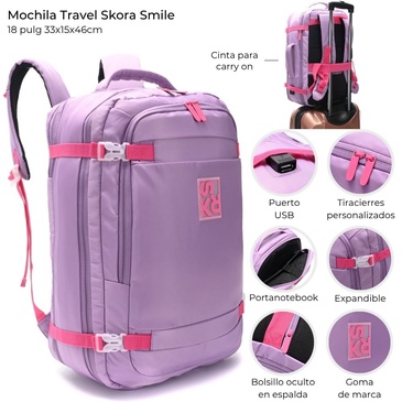 Mochila Travel Smile 18