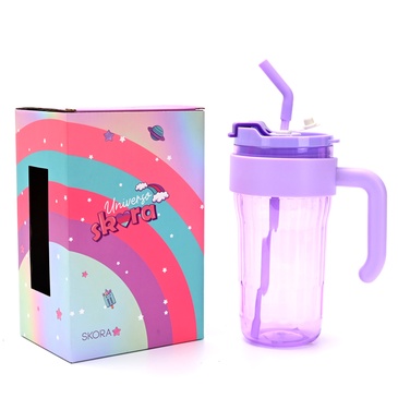 Vaso Con Agarre y Sorbete 800ML  - Skora