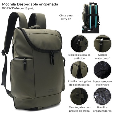 Mochila Desplegable Engomada 18 