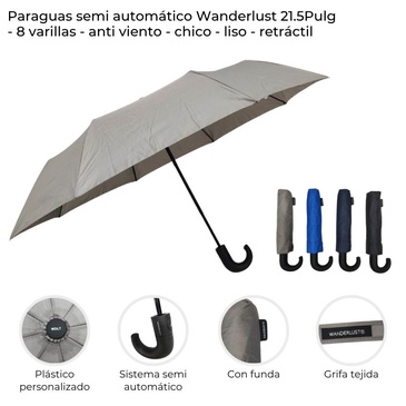 Paraguas Semi Automatico Wanderlust