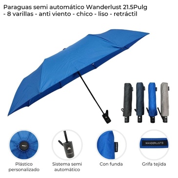 Paraguas Semi Automatico Wanderlust
