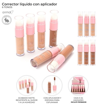 Corrector Con Aplicardor y Esponja Skora