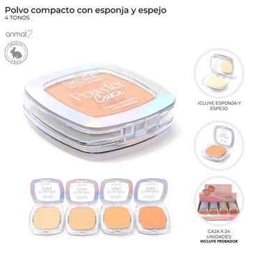 Polvo Compacto Con Esponja y Espejo Skora