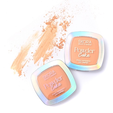 Polvo Compacto Con Esponja y Espejo - Skora