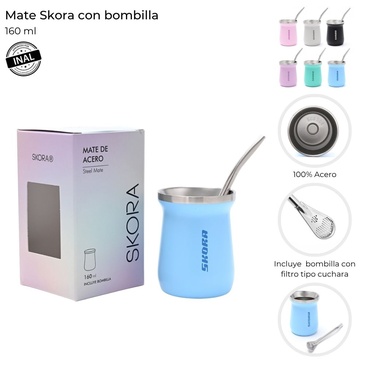 Mate Skora Con Bombilla 160ML Skora