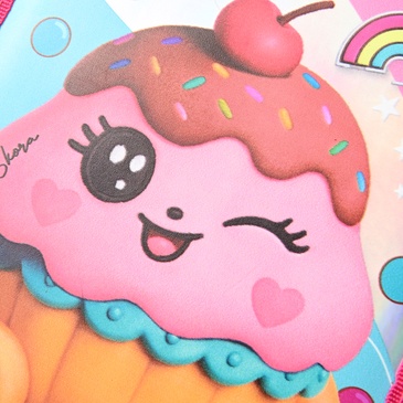 Cartuchera Doble Cierre Kawaii Muffin - Skora