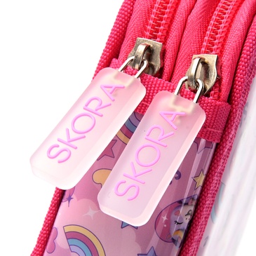 Cartuchera Doble Cierre Kawaii Unicornio Helado  - Skora