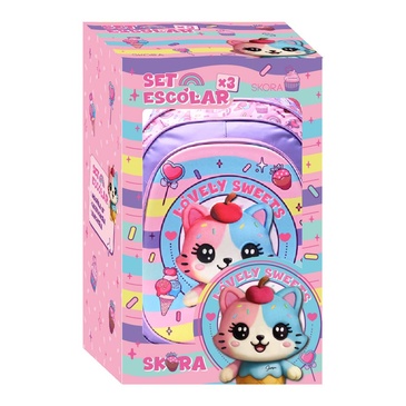 Set x3 En Caja Mochila 16 