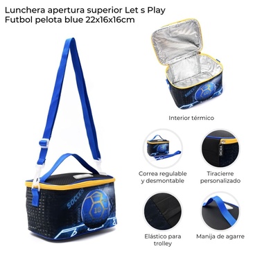 Lunchera Play Futbol Pelota Blue  Skora