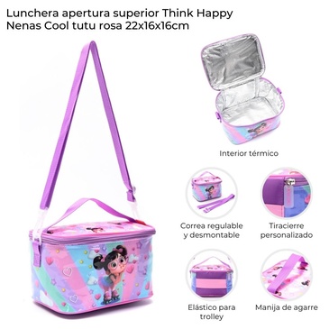 Lunchera Happy Nenas Cool Tutu Rosa  Skora