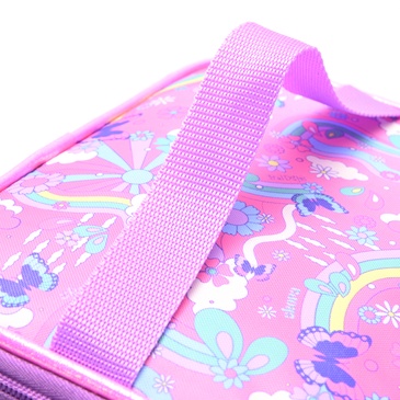 Lunchera Apertura Superior Think Happy Uni Arcoiris Mariposas  - Skora