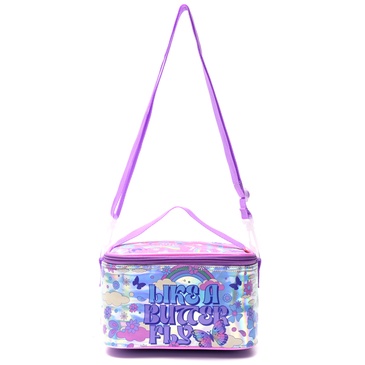 Lunchera Apertura Superior Think Happy Uni Arcoiris Mariposas  - Skora