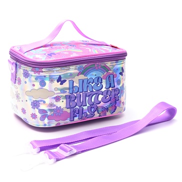 Lunchera Apertura Superior Think Happy Uni Arcoiris Mariposas  - Skora