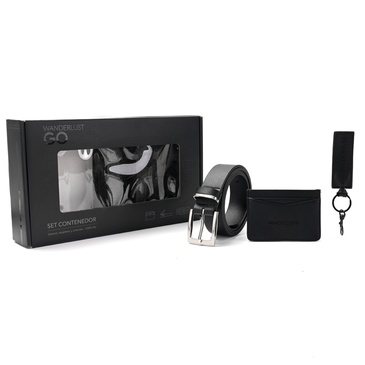 Set Cinto , Tarjetero y Llavero  - Wanderlust