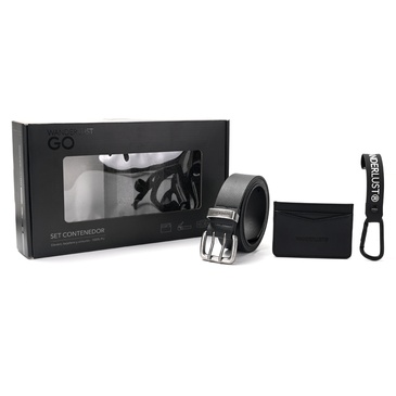 Set Cinto , Tarjetero y Llavero  - Wanderlust