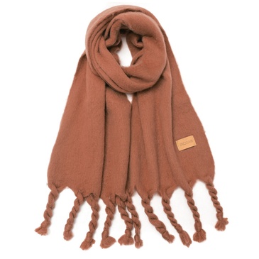 Bufanda Lisa Con Flecos  - Skora