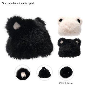 Gorro Infantil Osito Piel  Skora