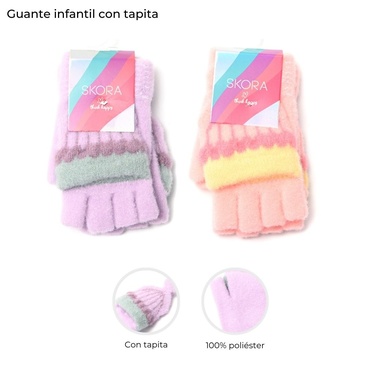 Guante Con Tapita Gorrito Infantil  Skora
