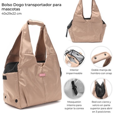Bolso Dogo Transportador Para Mascotas  Skora