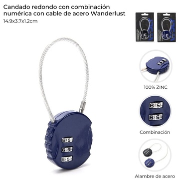 Venta por Mayor y Catalogo Candado Redondo Con Combinacion Numerica  Wanderlust
