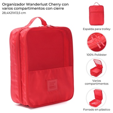 Venta por Mayor y Catalogo Organizador Cherry Con Varios Compartimientos  Wanderlust