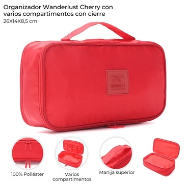 Venta por Mayor y Catalogo Organizador Cherry Con Varios Compartimientos  Wanderlust