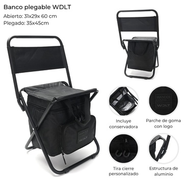 Silla Plegable Con Tiras De Bolso. Conservadora Incorporada Wanderlust